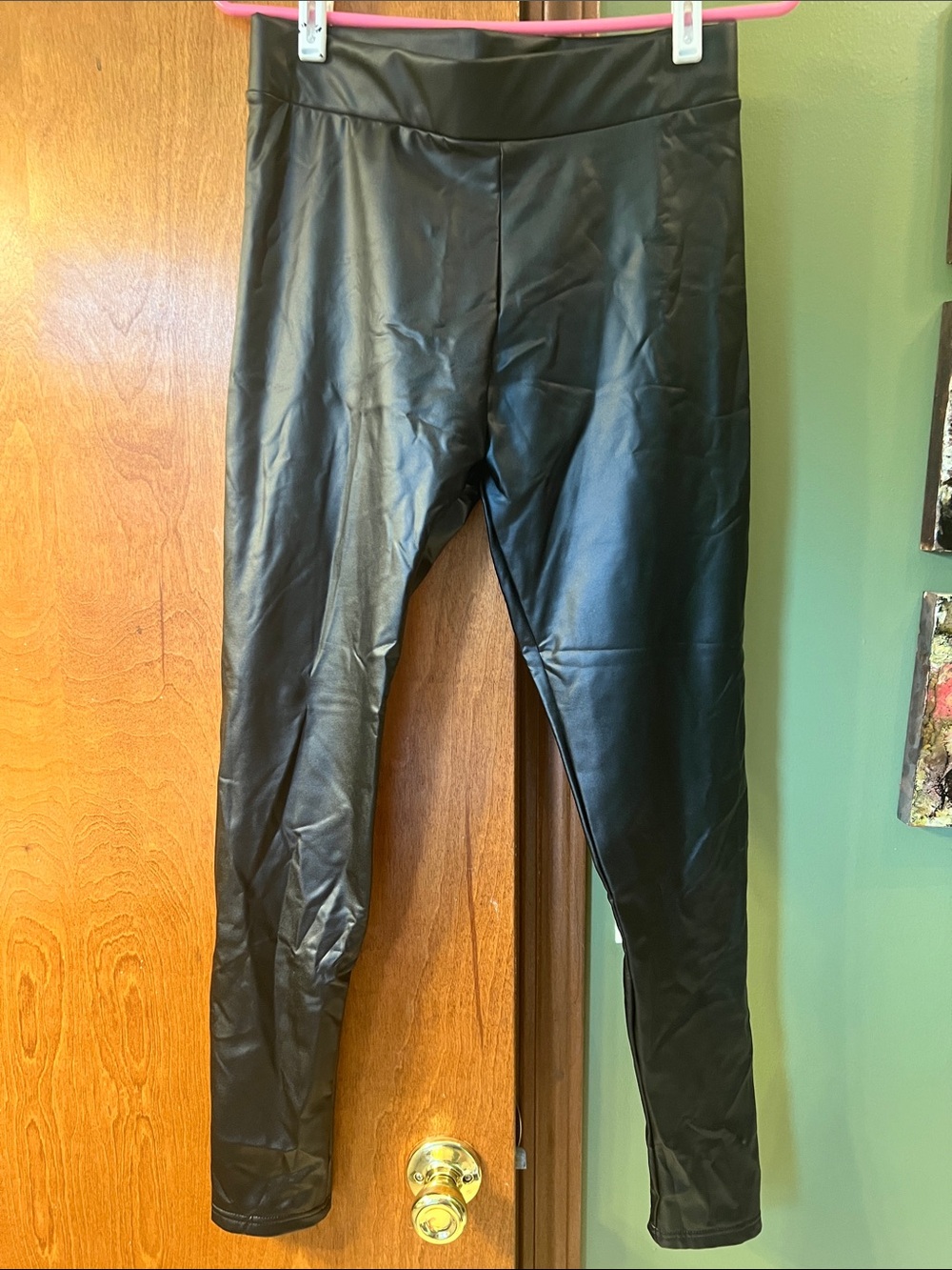 Black Faux Leather Leggings